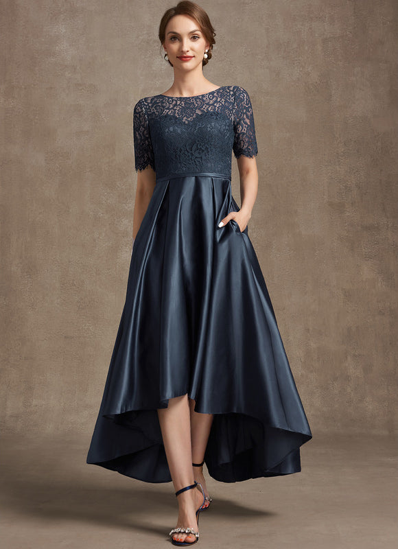Robe Asymétrique Satin Chic - gallery 1