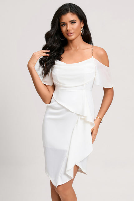 Robe Asymétrique Élégante À Volants