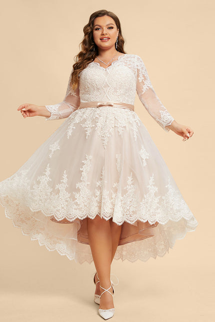 Robe Asymétrique Dentelle Champêtre - gallery 5