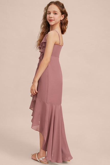 Robe Asymétrique Fluide Rose Poudré - gallery 3