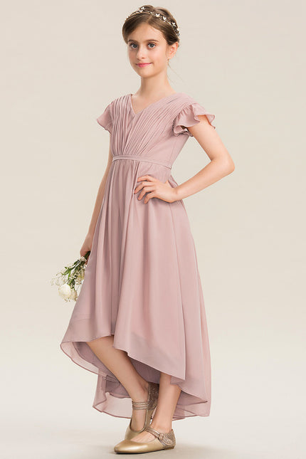 Robe Asymétrique Rose Flottante - gallery 2