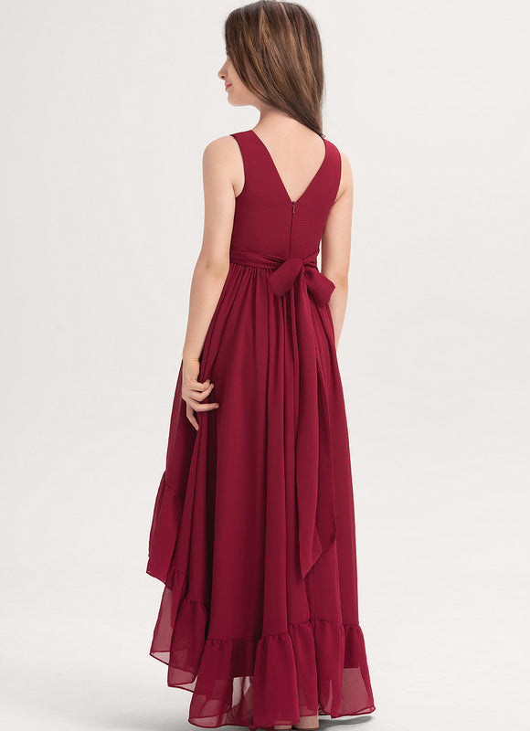 Robe Asymétrique Bourgogne Élégante - gallery 4