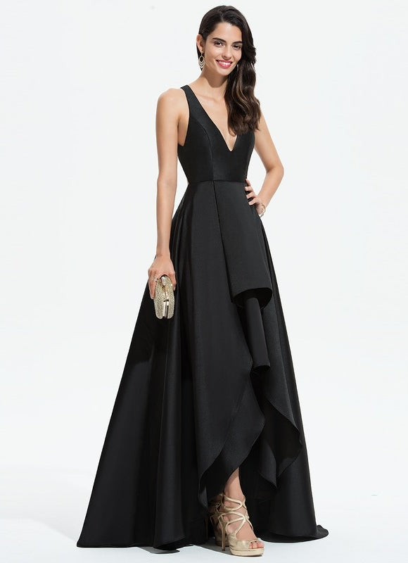 Robe Asymétrique Noir Élégant - gallery 3