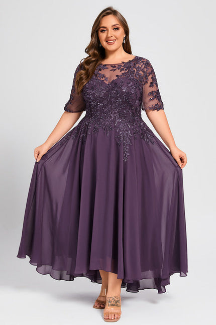 Robe Grande Taille Asymétrique - gallery 9