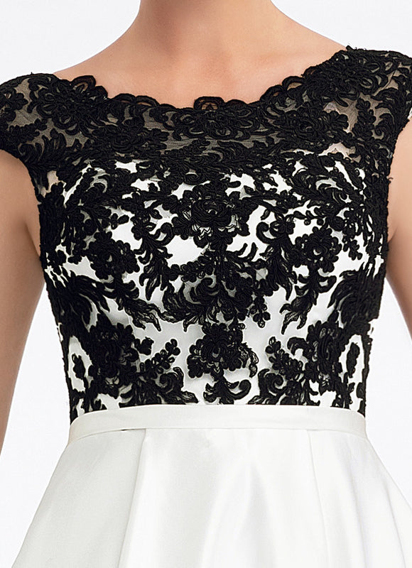 Robe Asymétrique Élégante Bicolore - gallery 8