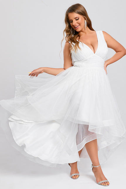 Robe Asymétrique Tulle Vaporeuse - gallery 9