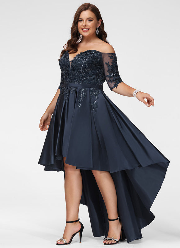 Robe Asymétrique Élégance Marine - gallery 6