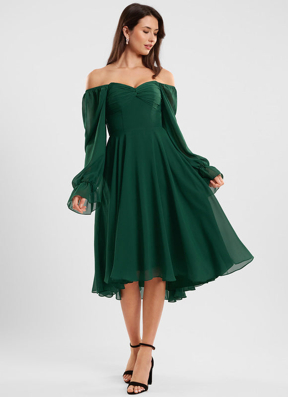 Robe Asymétrique Fluide Vert Pâle - gallery 6