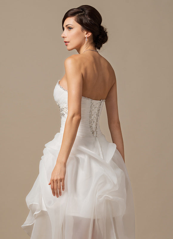 Robe Asymétrique Organza Éclatante - gallery 6