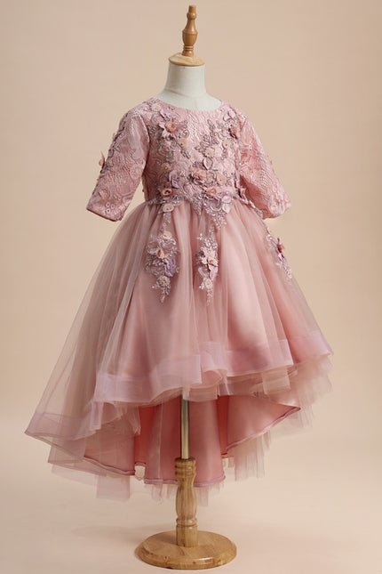 Robe Asymétrique Tulle Fleurie