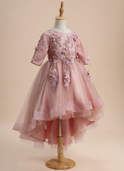 Robe Asymétrique Tulle Fleurie