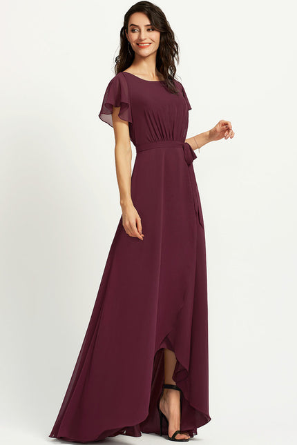 Robe Asymétrique Fluide À Volants - gallery 2