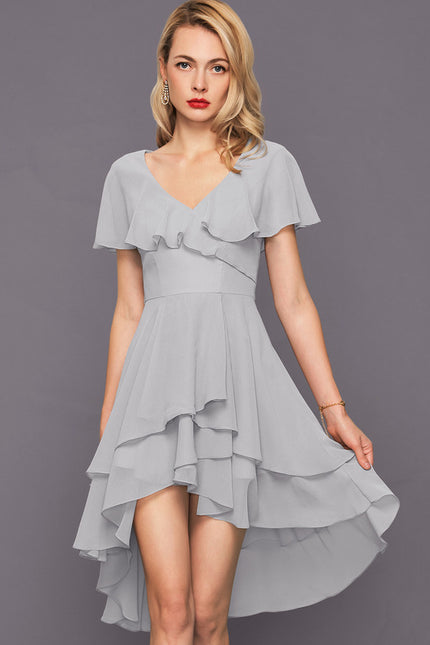Robe Asymétrique Fluide Vert Pâle