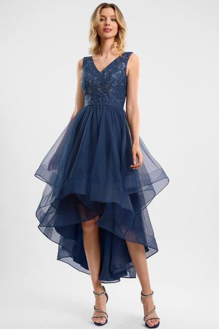 Robe Asymétrique Cocktail Scintillante - gallery 2