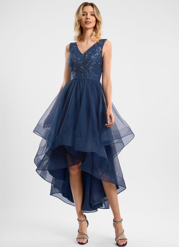 Robe Asymétrique Cocktail Scintillante - gallery 2