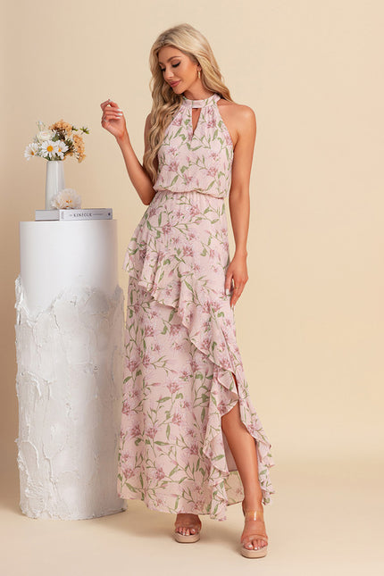 Robe Asymetrique A Volant - gallery 4