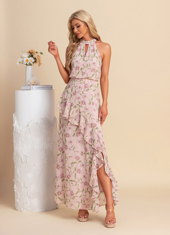 Robe Asymetrique A Volant - gallery 4