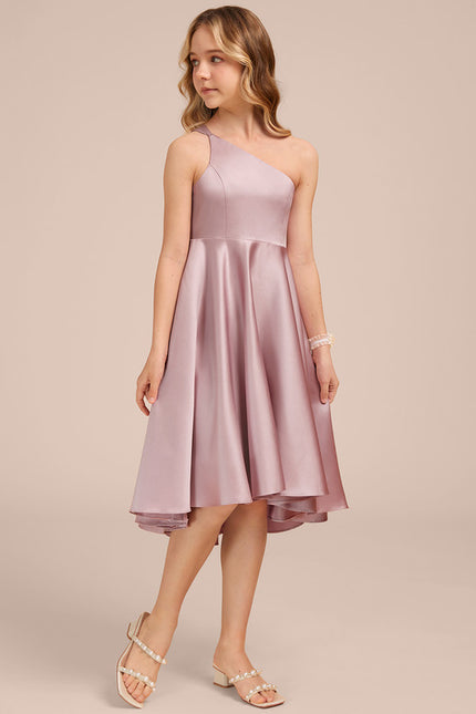 Robe Asymétrique Satin Lilas - gallery 3