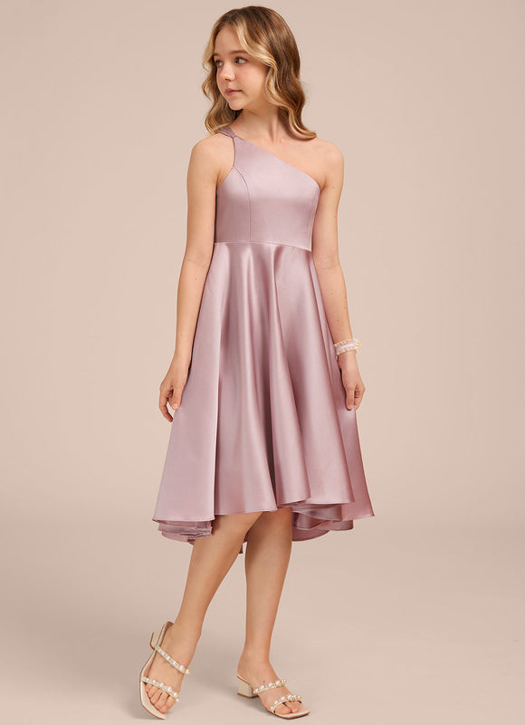 Robe Asymétrique Satin Lilas - gallery 3