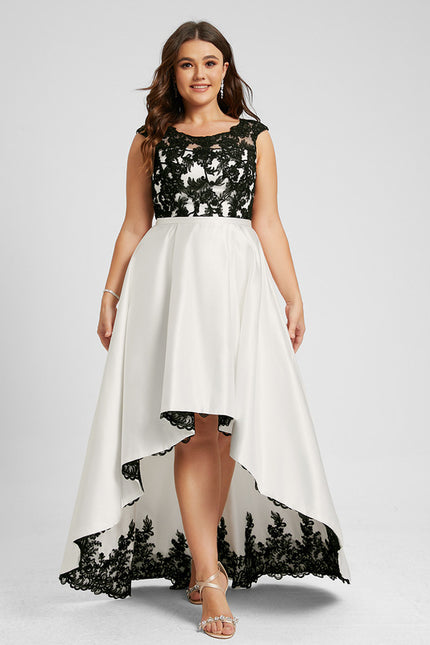 Robe Asymétrique Élégante Bicolore - gallery 9