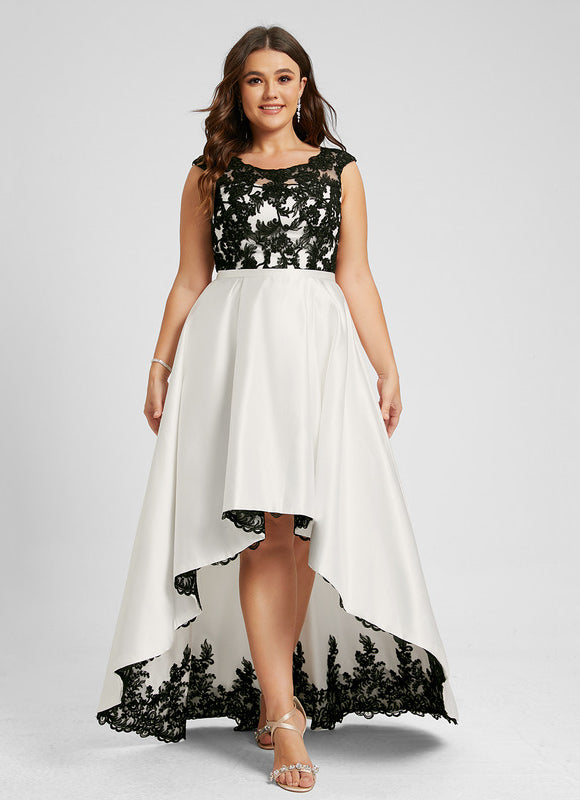 Robe Asymétrique Élégante Bicolore - gallery 9
