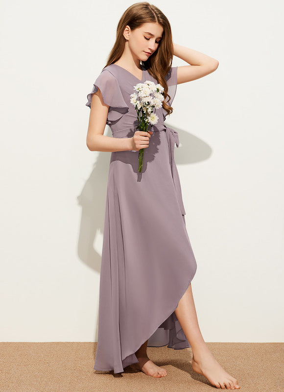 Robe Asymétrique Élégance Lilas Flottante - gallery 2