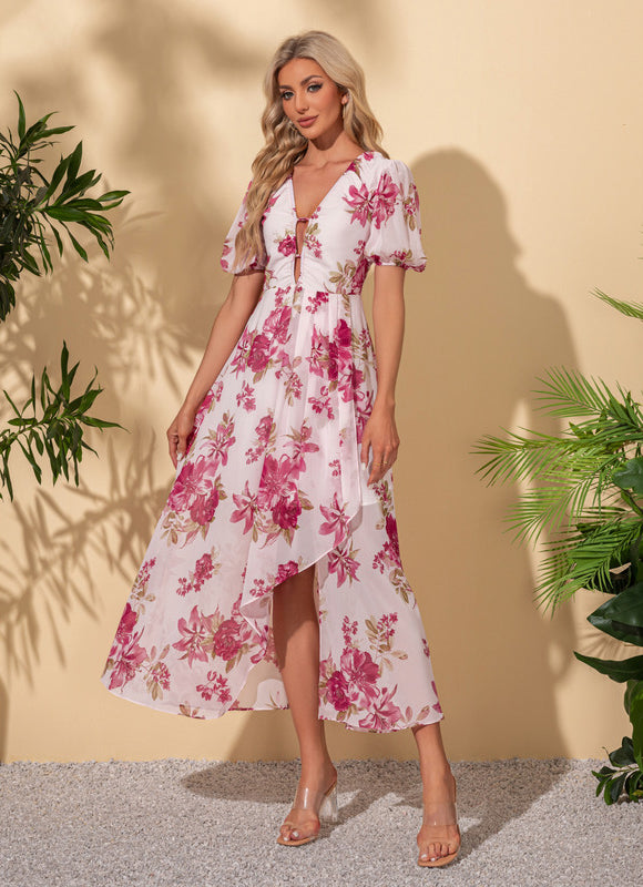 Robe Asymétrique Maxi Vaporeuse - gallery 1