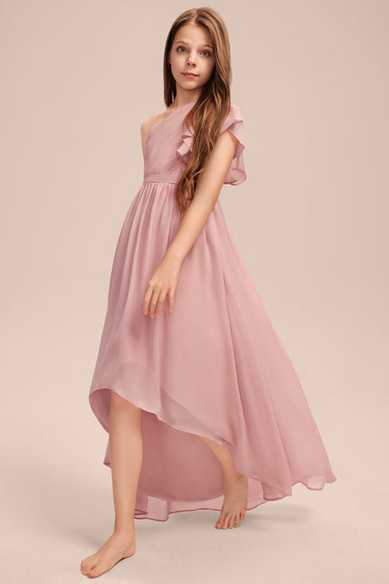 Robe Asymétrique En Mousseline Légère - gallery 5