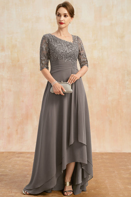 Robe De Soirée Asymétrique Grande Taille - gallery 4