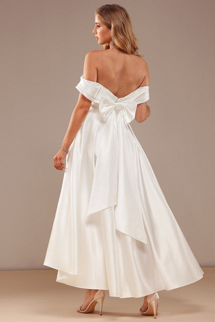 Robe Asymétrique Satinée Moderne - gallery 3
