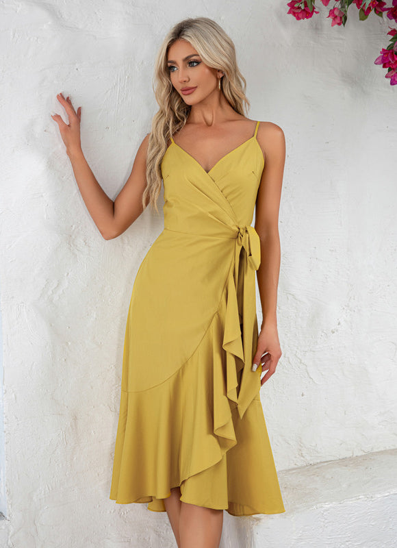 Robe Asymétrique Jaune - gallery 1