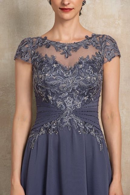 Robe Asymétrique Grise Élégante - gallery 5