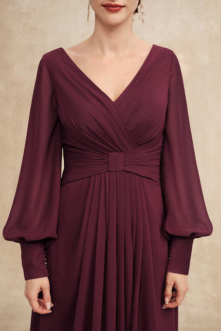 Robe Asymétrique Violette Flottante - gallery 6