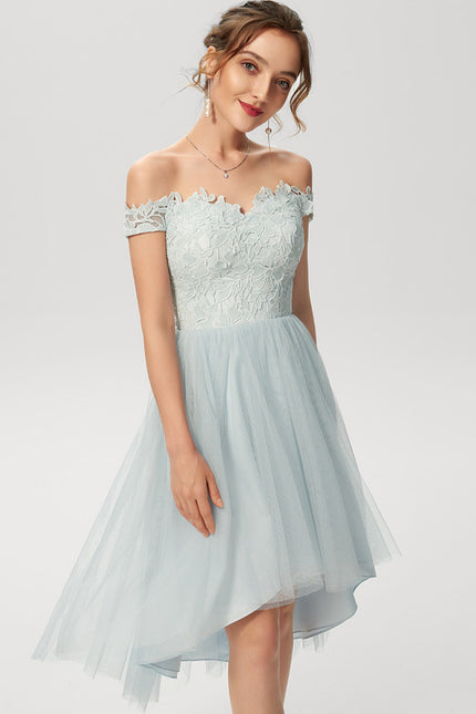 Robe Asymétrique Tulle Ciel - gallery 3