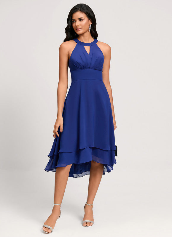 Robe Asymetrique Bleu Roi - gallery 1