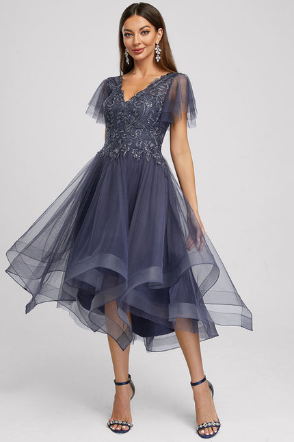 Robe Asymétrique Tulle Asymétrique Scintillante