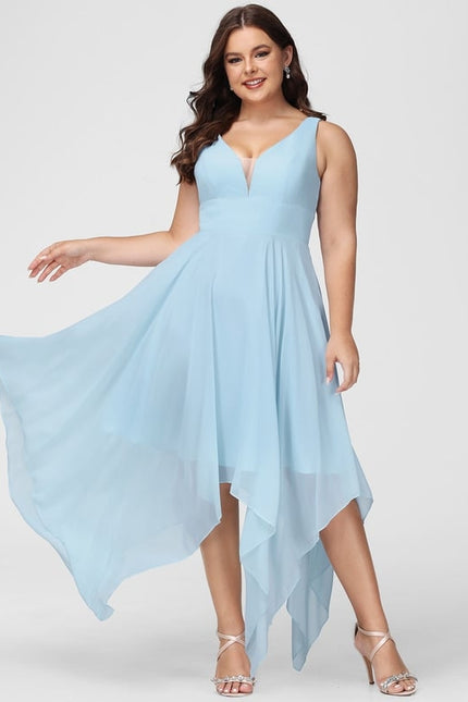 Robe Asymétrique Fluide Vert Pâle - gallery 5