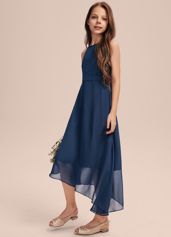 Robe Asymétrique Bleu Cobalt Fluide - gallery 5