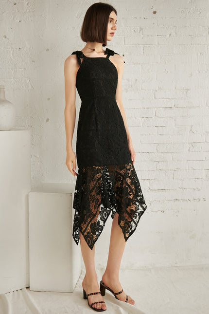 Robe Asymetrique Plume - gallery 1