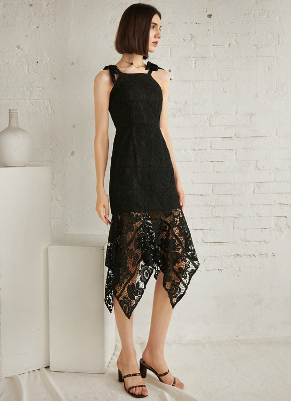 Robe Asymetrique Plume - gallery 1