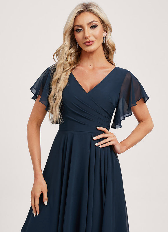 Robe Asymétrique Fluide Vert Pâle - gallery 3