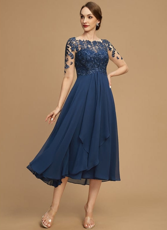Robe Asymétrique Envoûtante Élégante - gallery 4