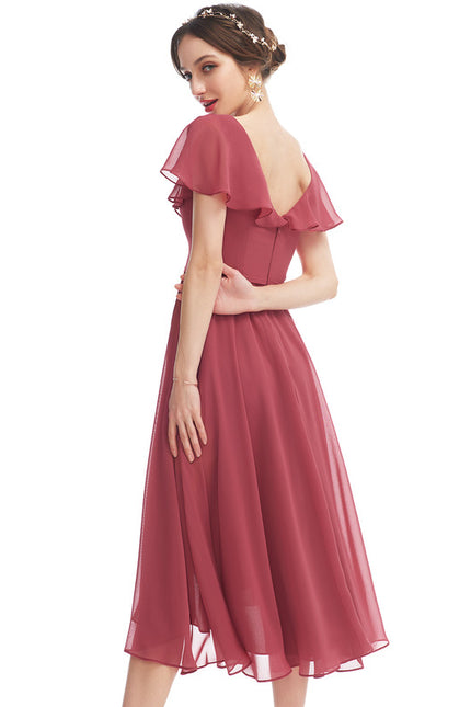 Robe Asymétrique Fluide Vert Pâle - gallery 2