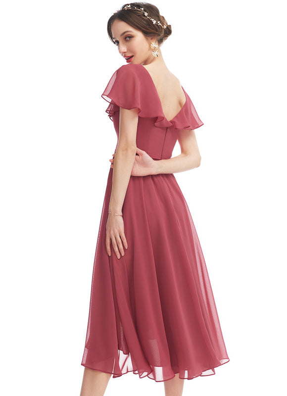Robe Asymétrique Fluide Vert Pâle - gallery 2