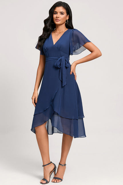 Robe Asymétrique Fluide Vert Pâle - gallery 2