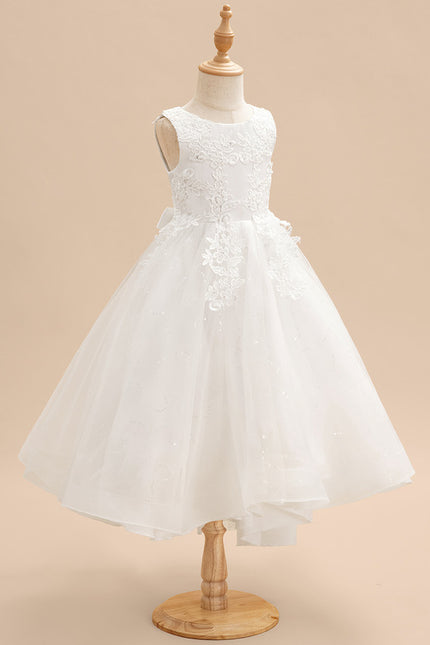 Robe Asymétrique Tulle Blanche - gallery 1