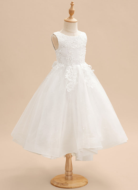 Robe Asymétrique Tulle Blanche - gallery 1