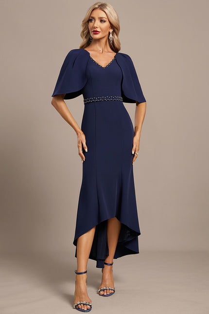 Robe Asymétrique Sirène Bleu Nuit - gallery 3