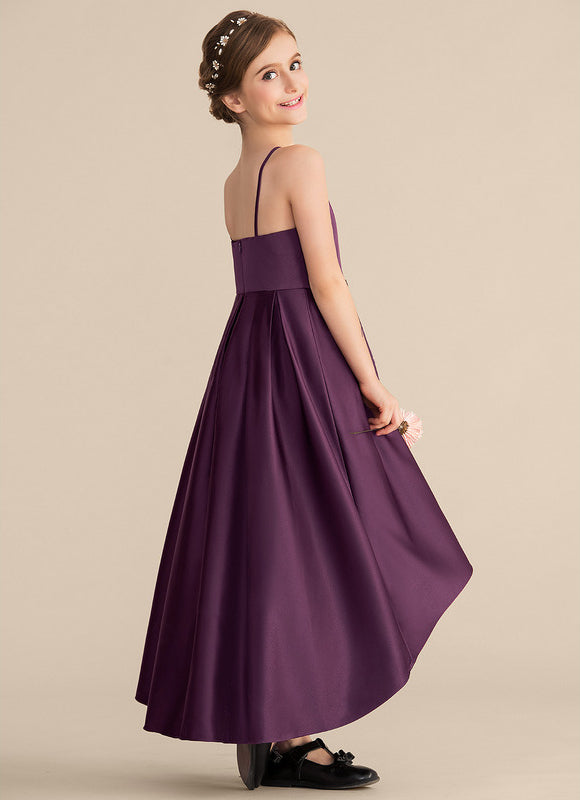Robe Asymétrique Satin Fluide - gallery 1