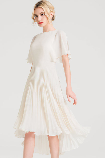 Robe Asymétrique Plissée Aérienne - gallery 3